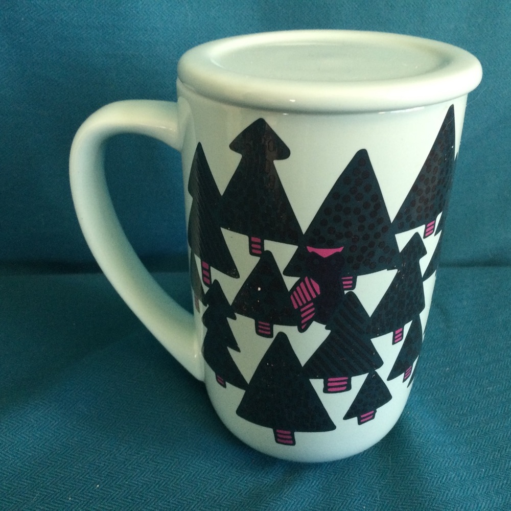 David's Tea Trees Color Changing with Lid Mug Teal